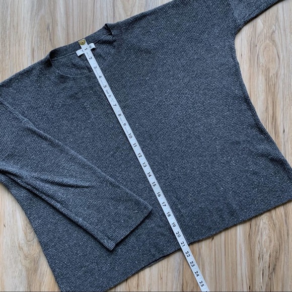 MADEWELL Gray Northroad Waffle Sweater Top Women’s Size XS - Picture 5 of 9